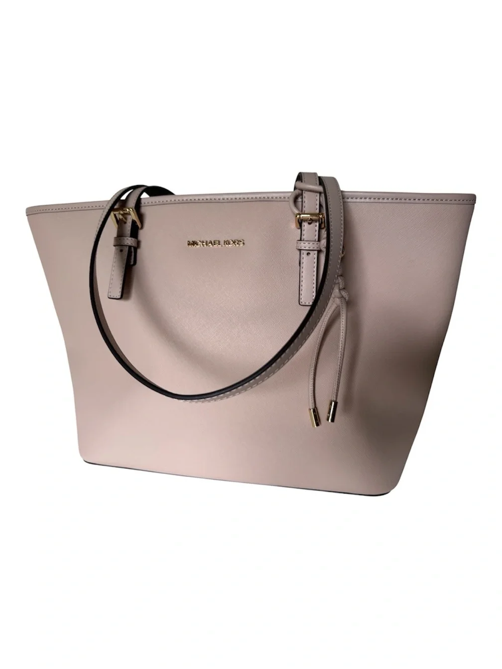 Michael Michael Kors Jet Set Soft Pink Saffiano Leather Zip Top Tote